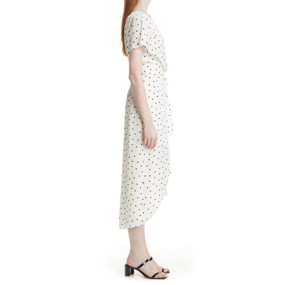 ALICE + OLIVIA Darva Polka Dot Faux Wrap Dress - Picture 4 of 11